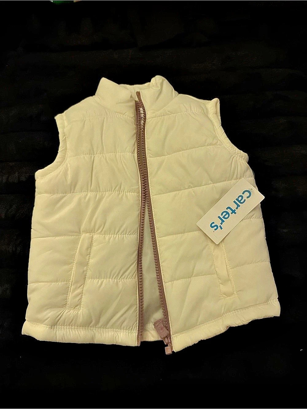 Carter's Baby Girl Puffer Vest Cream 18M